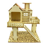 Hamster Wooden House Villa Easy to Assemble Cage Accessories 5 Colors