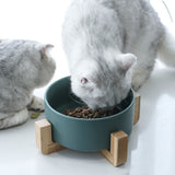 Fashion 850ml Pet Bowl Cat Dog Bowl Wooden