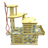 Hamster Wooden House Villa Easy to Assemble Cage Accessories 5 Colors