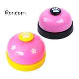 Pet Toy Training Bell Dog Cat Non-Skid Rubber Base Service Call Bell Footprint Ring