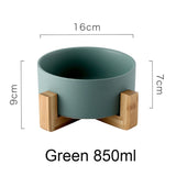 Fashion 850ml Pet Bowl Cat Dog Bowl Wooden