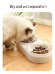 Dog Cat Food Bowl With Water Fountain Double Bowl