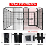 Heavy Duty Foldable Metal Indoor Outdoor Exercise Pet Fence Kennel for dogs