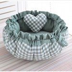 , 2 in 1 Cotton Blanket Crate Bed for indoor, Self-