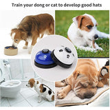 Pet Toy Training Bell Dog Cat Non-Skid Rubber Base Service Call Bell Footprint Ring