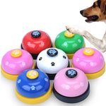 Pet Toy Training Bell Dog Cat Non-Skid Rubber Base Service Call Bell Footprint Ring