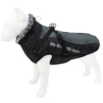 Winter Coat Waterproof Windproof Dog Jacket with Harness