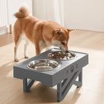 Dog Double Bowls Elevated Feeder