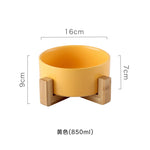 Fashion 850ml Pet Bowl Cat Dog Bowl Wooden