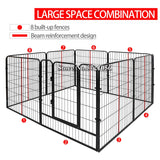 Heavy Duty Foldable Metal Indoor Outdoor Exercise Pet Fence Kennel for dogs