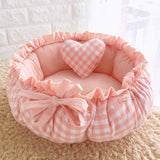 , 2 in 1 Cotton Blanket Crate Bed for indoor, Self-