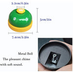 Pet Toy Training Bell Dog Cat Non-Skid Rubber Base Service Call Bell Footprint Ring