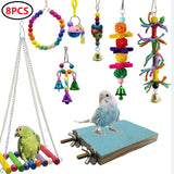 Combination Parrot Bird Toys Accessories Toy For Parrot Training Bird Toy Swing Ball Bell Standing