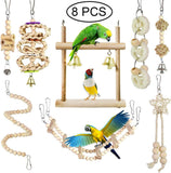 Combination Parrot Bird Toys Accessories Toy For Parrot Training Bird Toy Swing Ball Bell Standing