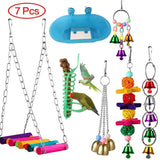 Combination Parrot Bird Toys Accessories Toy For Parrot Training Bird Toy Swing Ball Bell Standing