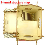 Hamster House Assembled Solid Wood Small Pet Climbing Frame Toy Hamster Accessories