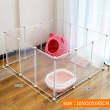 Portable Pet Playpen DIY Small Animals Metal Wire Crate