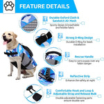 Dog Life Jacket Ripstop with rescue handle