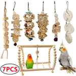 Combination Parrot Bird Toys Accessories Toy For Parrot Training Bird Toy Swing Ball Bell Standing