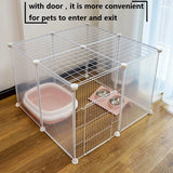 Portable Pet Playpen DIY Small Animals Metal Wire Crate