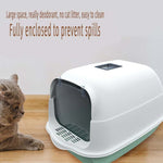 Pet Litter Box Fully Enclosed Spillproof Deodorant Cat Toiletl Large Capacity