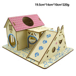 Hamster House Assembled Solid Wood Small Pet Climbing Frame Toy Hamster Accessories