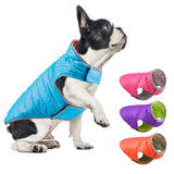 Reversible Small Dog Down Jacket Dual Colors Reflective Waterproof