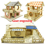 Hamster House Assembled Solid Wood Small Pet Climbing Frame Toy Hamster Accessories