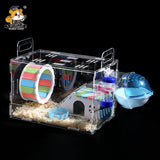 Acrylic two-story hamster cage luxury villa hamster nest pet nest