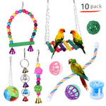 Combination Parrot Bird Toys Accessories Toy For Parrot Training Bird Toy Swing Ball Bell Standing