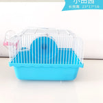 Pet Cage Hamster Mouse Cage Transport Cage Box with Running Wheel Water Bottle Dish