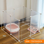 Portable Pet Playpen DIY Small Animals Metal Wire Crate