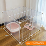 Portable Pet Playpen DIY Small Animals Metal Wire Crate