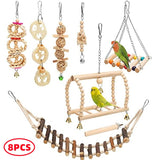 Combination Parrot Bird Toys Accessories Toy For Parrot Training Bird Toy Swing Ball Bell Standing