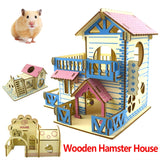 Hamster House Assembled Solid Wood Small Pet Climbing Frame Toy Hamster Accessories