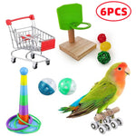 Combination Parrot Bird Toys Accessories Toy For Parrot Training Bird Toy Swing Ball Bell Standing