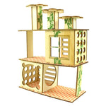 Hamster Wooden House Villa Easy to Assemble Cage Accessories 5 Colors