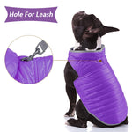 Reversible Small Dog Down Jacket Dual Colors Reflective Waterproof