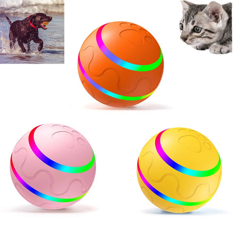 Smart Toy for Dog Cat Interactive Ball Led Flash Usb Electric Automatic Rolling Ball