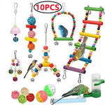 Combination Parrot Bird Toys Accessories Toy For Parrot Training Bird Toy Swing Ball Bell Standing