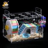 Acrylic two-story hamster cage luxury villa hamster nest pet nest