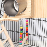 Pet Bird Parrot Playground with 2 Cups Bird Feeder  Swing Climbing Hanging Ladder