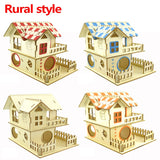 Hamster House Assembled Solid Wood Small Pet Climbing Frame Toy Hamster Accessories