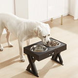 Dogs Double Bowls with Stand