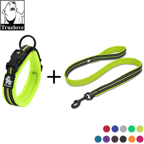 Truelove Reflective Soft Dog Collar and Leash