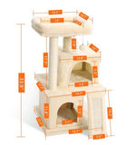 Domestic Delivery Cat Toy Scratching Wood Climbing Tree Cat Jumping Toy with Ladder Climbing Frame Cat Furniture Scratching Post