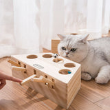 Cat Hunt Toy Chase Mouse Solid Wooden Interactive