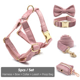 Pink Dog Harness for Girl Dogs Cute Dog Collar