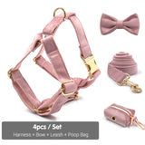 Pink Dog Harness for Girl Dogs Cute Dog Collar