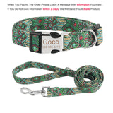 Bohemia Engraved Dog Collar Custom Puppy Cat Leashes